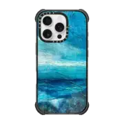 iPhone 16 Pro Ultra Impact Case MagSafe Compatible COOL WATERS 2, ABSTRACT OCEAN BEACH CLOUDS SUMMER PAINTING