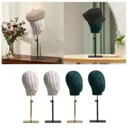 Mannequin Head Stand Fashion with Base Head Model Holder for Hats Cap Scarf