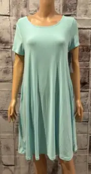 Women's - Nina Leonard- Lace-Up Back - Swing Dress -SZ Small