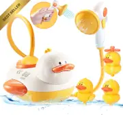 Automatic Water Spray Bath Toy 3 Ducks 1 Shower Head Floating Toddler Bath Toy w