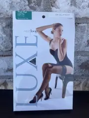 West Loop Luxe Thigh High Lace Top Silky Leg Reinforced Toe Size L/XL Black NEW