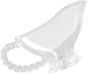 CLISPEED Clear Glass Gravy Sauce Boat with Handle Cup for Sauces Milk Dressings for Restaurants Cafes Home Use Easy to Clean Maintain