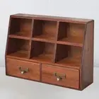Desktop Countertop Cabinet Wood Display Shelf Condiment Storage Storage Rack