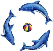 Mosaic Dolphins and Beach Balls for Swimming Pool or Wall - many choices