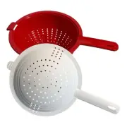 New Tupperware Double Colander Strainer Red White Interlocking Set High Quality
