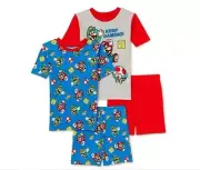 Super MARIO Pajamas Boy's size 4 NeW Luigi 4 Piece 2 Shirts 2 Shorts Pjs Set NWT