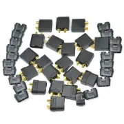 20 PCS Black Amass XT90H Connector Male Female w/ Protective Cover RC Battery