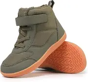 [FLIOZY] Children’s Winter Boots with Wide Toe Box Waterproof Zero Drop Sole Minimalist Barefoot Hiking Snow Boots for Girls and Boys Non-Slip Plush Lining Ankle Snow Boots for Toddler/Little Kids/Big Kids