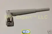White WiFi antenna 2.4 GHz 5 dBi tilt-and-swivel TNC male High Gain Antennas USA