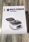 Electric Smokeless Grill Hot Pot, 2.5L Portable Nonstick Multicooker 1800W