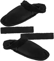 [Healvian] 2 Pairs Winter Clogs Liner Plush Clog Shoes Fluffy Boot Insole Clog Boot Sock Warm House Slippers for Outdoor Indoor Garden Clogs (22-23)