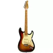 Sawtooth ST-ES-SBVC Sunburst Electric Guitar with White Pickguard, Sunburst