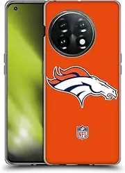 Head Case Designs Officially Licensed NFL Plain Denver Broncos Logo Soft Gel Case Compatible with OnePlus 11 5G