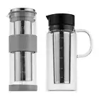 Glass Pitcher with Lid & Infuser for Fridge Cold Brew Pitcher Ice Tea Brewing