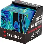 SHASHIBO Shape Shifting Box - Award-Winning, Patented Fidget Cube w/ 36 Rare Earth Magnets - Transforms Into Over 70 Shapes, Download Fun in Motion Toys Mobile App (Artist Series - Mystic Ocean)