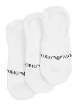 Emporio Armani Logo Cotton-blend Trainer Socks - set of Three - White - S/M S/M S/M S/M