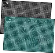 MINAOLULUS 2 Pcs Gridded Cutting Mats Self Healing Craft Board for Quilting Sewing DIY Projects Protects Surfaces with Measurements Versatile Use for Home Crafts