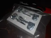 NEW Fender Left-Handed Deluxe "F Stamp" P/J Bass Tuners, CHROME - 009-7336-049