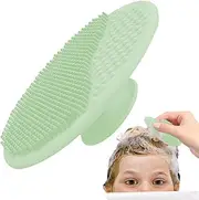 Baby Head Scrubber | Baby Hair Wash Brush | Soft Silicone Suction Cup Tool for Cradle Cap, Scalp Massage Comb for Boys Girls Body Cleaning
