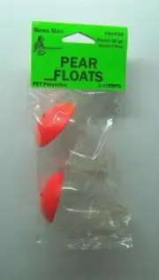 Beau Mac Pear Floats PET Polyester Drift Lake 2 Pack Bobbers NEW #PDFP25