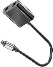 Tofficu Practical Portable Fiber Audio Optical Splitter Out Audio Connector for Seamless Connectivity Compatible with Surround Sound Systems