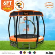 Kahuna 6ft Trampoline Free Safety Net Spring Pad Roof Cover Mat Basketball Set