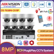 Hikvision 8CH CCTV System Kit Audio 8MP 4K Smart Hybrid Light IR+ColorVu Camera