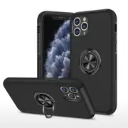 iPhone 11 Pro Max Compatible Case Cover With Magnetic Ring Holder Shockproof - Black