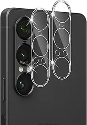 GEEMEE Pack of 2 Sony Xperia 1 VII Camera Protection for Tempered Glass Screen Protector, 9H Hardness HD Clear Anti-Scratch Camera Screen Protector, Bubble-Free Film Tempered Glass Film for Sony