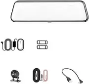 Dash Cam 10'' Car DVR Rear Camera 1440P Drive Video Recorder Registrator Auto Rearview Dual Dashcam Black Box(Dual Lens 24H Only)