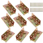 8 Sets Heavy Duty Bed Rail Brackets No-Mortise Bed Rail Fittings for Headboards