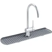 Silicone Faucet Mat Quick Dry Sink Splash Guard for Kitchen and Bathroom Faucets-Grey