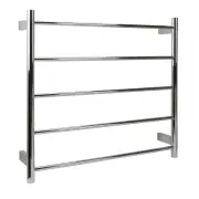 EZY FIT Heated Towel Rail - Round Tube - Dual Wired - (W750mm x H700mm) - Brushed Nickel