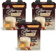 Atkins Iced Coffee Café Caramel Protein-Rich Shake, with Coffee and Protein, Keto-Friendly and Gluten Free (12 Shakes)