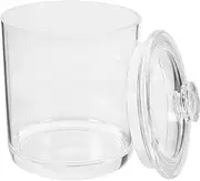 Ciieeo Jar with Lid: Acrylic Tea Jar Transparent Tea Canister Wide Mouth Candy Jar Tea Leaves Storage Jar Candy Storage Container