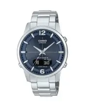 CASIO Men Digital Eco-Drive Casual Watch Classic Dress Blue Dial Waterproof Roun