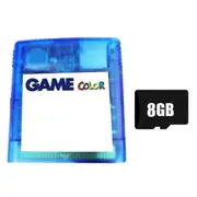 2000 in 1 Game for GB Gameboy Color Retro Collection with One Button Reset Functio Transparent Blue