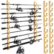 WH5 Horizontal Fishing Rod/Pole Holders for Garage, Wall or Ceiling Mounted R...