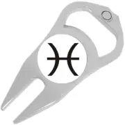 Pisces Zodiac Golf Ball Marker Divot Repair Tool Bottle Opener