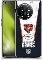 Head Case Designs Officially Licensed NFL Banner Chicago Bears Logo Art Soft Gel Case Compatible with OnePlus 11 5G