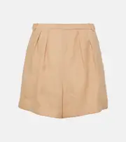[Loro Piana] Loro Piana Pleated linen shorts AU 18 beige