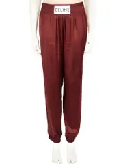 Burgundy Logo Waistband Trousers