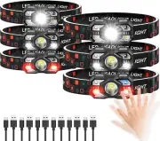 Headlamp Rechargeable 6Pack, 3000 Lumen Ultra-Light Bright Rechargeable Headlamp