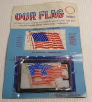 SEALED AMERICAN FLAG OUR FLAG SLIDING PUZZLE DIME STORE TOY UNPUNCHED HONG KONG