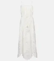 [Farm Rio] Farm Rio Broderie anglaise maxi dress AU 12 white