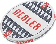 Banker Number Sign Accessories for Buttons Party Supply Poker Chip Holder Game Supplies Double Sided Game Markers Small Poker Chips Ceramic Poker Chips Game Tokens Ceramics White HAWILLOSCH
