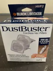 Black & Decker DustBuster Cordless Vac 2 Filters HVF2 Dust Buster HV DB VP Model