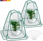 Pop up Mini Greenhouse, PVC Gardening Plant 2-Pack, Portable Small Green House f