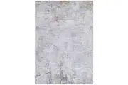 Rug Culture Extra Large Silver & Gold Silk Look Printed Rug