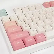 ILYCHEEGAMI PBT keycaps XDA Cute Pink Dye Sublimation Universal Mechanical Keyboard keycaps Compatible with Cherry MX switches,Gateron,Kailh TTC JWK Kawaii Keycap Set